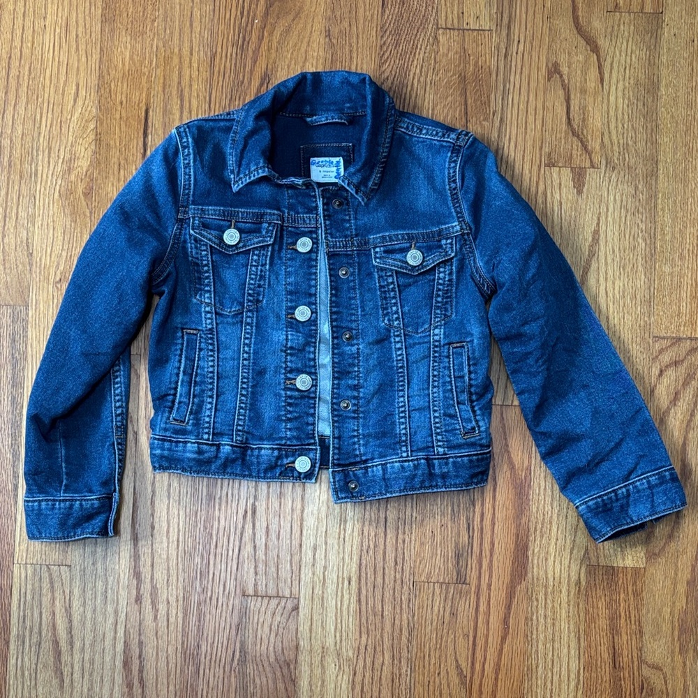 GAP Kids Dark Blue Denim Jacket - Classic Button-Front